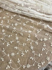 Ivory Vintage Floral Nylon Lace Fabric By The Yard For Wedding Dresses 120cm Width