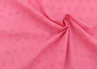 OEM Embroidery Eyelet Cotton Dying Lace Fabric With Floral Circle Pattern For Top