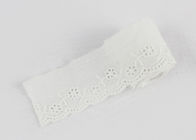 Embroidered Cotton Eyelet Lace Trim Broderie Anglaise Scallop Tape For Baby Suits