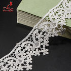 100% Cotton Water Soluble Flower Lace Trim For Clothing Pollution - Free