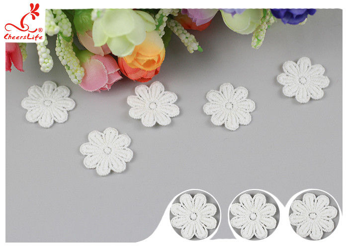 Original Cotton Small Flower Lace Collar Applique With DTM Dyeing