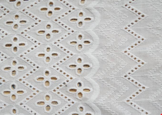 African Bridal Cotton Eyelet Lace Fabric Embroidered Cotton Lace