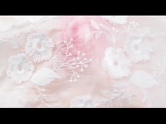 Soft Mesh Tulle Lace Trim Colorful Flower Embroidery Lace Trimming