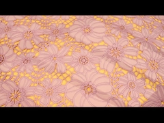 Water Soluble Guipure Cord Bridal Laces For Nigerian Evening Fabric