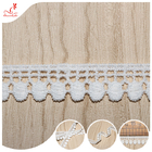 Sustainable Crochet White Polyester Lace Trimmings Ribbon 1.3cm For Girl's Dress Skirt