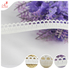 Crochet White Flat Embroidered Lace Trimmings 1.2cm For Home Furnishings Diy Handmade
