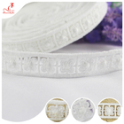 Machine Crochet Ivory Lace Trim Embroidery For Women Dress Skirt Decoration