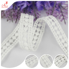 Bilateral Mesh Lace Trimmings 100% Cotton Lace Ribbon 1.4cm For Textiles Sofa