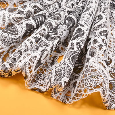 Manual DIY Lace Fabric Water Soluble Organza 3D Embroidery Floating Pattern Clothing Accessories