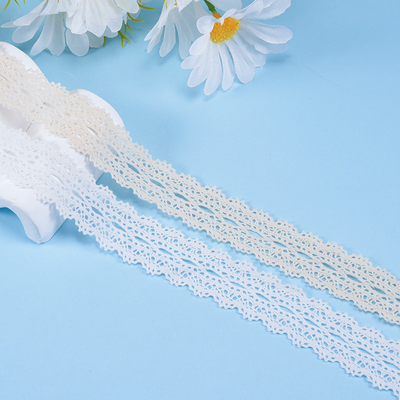 1/2 Inch Width Cotton Lace Trim Embroidery White Ribbon Lace