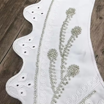 Lace Beads Applique Pattern Fabric Embroidery False Collar Embroidery Accessories