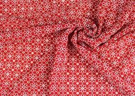 Eyelet Chiffon Polyester Red Stretch Lace Fabric , Colored Flower Lace Dress Fabric