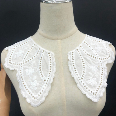 Embroidery Hollow Perforated Pure Cotton Collar Lace Pattern False Collar Wedding Dress DIY Accessories