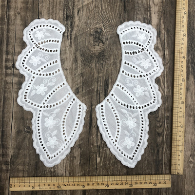 Embroidery Hollow Perforated Pure Cotton Collar Lace Pattern False Collar Wedding Dress DIY Accessories