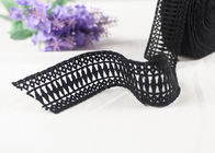 Dyeing Polyester Black Water Soluble Lace Ribbon With Simple Symmetric Geometric Figure