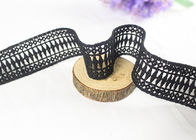 Dyeing Polyester Black Water Soluble Lace Ribbon With Simple Symmetric Geometric Figure