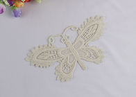 Chemical Embroidery Lace Applique Patches For Dresses Butterfly Shaped