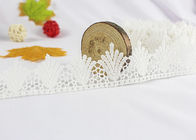 Hollow Out Polyester Edging Lace Trim , Decorative Water Soluble Lace Trim For Sewing