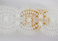 Noble Floral Chemical Polyester Eyelet Lace Trim Embroidery Design For Handicraft