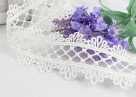 Scalloped Water Soluble Lace Trim By The Yard , White Scalloped Edge Lace Ribbon
