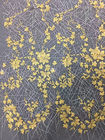 Bridal Embroidered Tulle Fabric / Mesh Lace Fabric With Colorful Flowers 100% Polyester