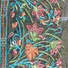 Polyester Wide Jacquard Embroidered Mesh Lace Fabric By The Yard With Colored 3D Flower