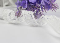 Water Soluble Lucky Clover Floral Lace Ribbon For Decoration Chemical Milk Fiber Material