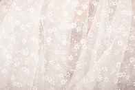 Wedding Bridal Nylon Lace Fabric / Nylon Netting Fabric With Small Dot Flowers