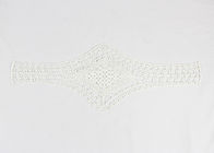 Water Soluble Embroidered Lace Collar Applique / Bridal Lace Appliques For Gowns