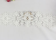 100% Cotton Water Soluble Double Edged Scalloped Lace Fabric Enviormental Friendly