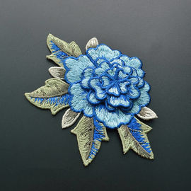 Polyester Embroidered Floral Appliques For Jackets 11 CM X 9 CM Multi Color Available