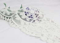 White Lace Flower Appliques Collar With Cotton Water Soluble Nylon Embroidered