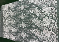 Embroidered Floral Sequin Tulle Lace Fabric For Bridal Couture Polyester Nylon Material