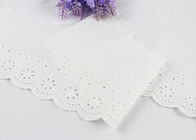 Water Soluble Cotton Embroidery Lace Trim Scalloped Edge For Summer Baby Girl Dress