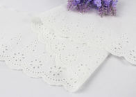 Water Soluble Cotton Embroidery Lace Trim Scalloped Edge For Summer Baby Girl Dress