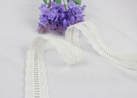 2.5cm Floral Embroidery Cotton Eyelet Lace Trim By The Yard For Handicraft