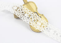 2.5cm Width Flat Cotton Embroidered Lace Trim Scalloped Edge Water Soluble