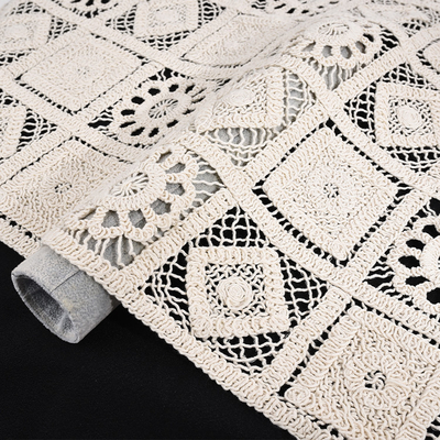 Breathable 100 Cotton Three Dimensional Cotton Winding Rope Embroidery Fabric