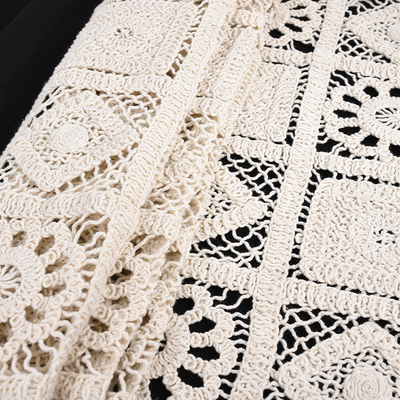 Breathable 100 Cotton Three Dimensional Cotton Winding Rope Embroidery Fabric