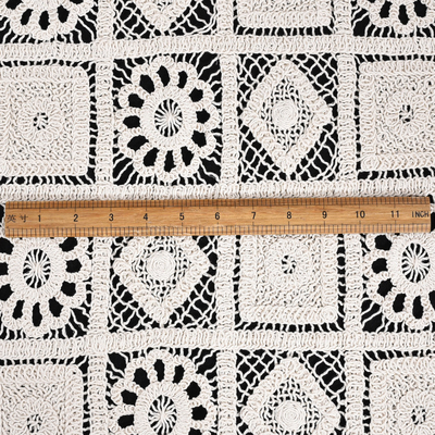Breathable 100 Cotton Three Dimensional Cotton Winding Rope Embroidery Fabric