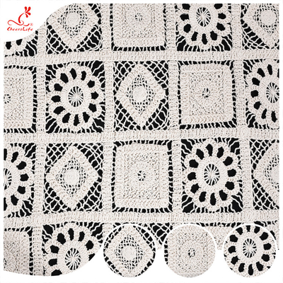 Breathable 100 Cotton Three Dimensional Cotton Winding Rope Embroidery Fabric