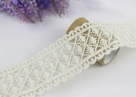 Eco Friendly Embroidered Lace Trim With Cotton Lace Nylon Tulle For Dress