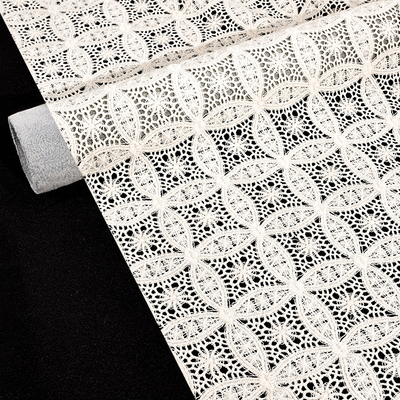 White Embroidery Delicate Cotton Flower Car Bone Border Lace Trim For Wedding Dress