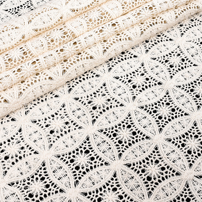 White Embroidery Delicate Cotton Flower Car Bone Border Lace Trim For Wedding Dress