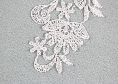 Floral Embroidery Dying Lace Fabric Guipure Venice Collar Appliques For Dresses