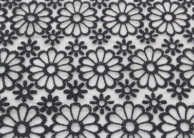 Embroidered Dying Lace Fabric Floral Lace Organza Polyester Fabric For Dresses