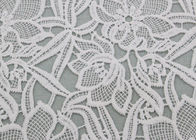 Water Soluble Embroidered Polyester Lace Fabric With Floral Lace For Dress Designer