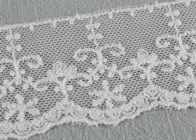 Embroidered Nylon Lace Trim Scalloped Edge Flower Ribbon Cotton Lace Tulle