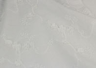 Fashion 3D Flower Lace Fabric , Embroidered Cotton Lace Fabric By The Yard