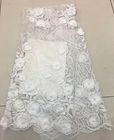 Floral Multi Colored Lace Fabric Beaded Embroidered Mesh Fabric For Fashion Show